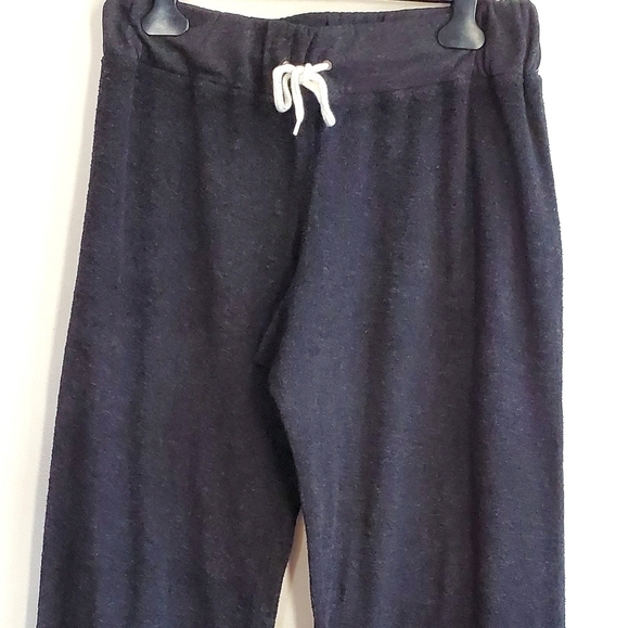 New Monrow Supersoft Vintage Drawstring Waist Black Jogger Sweatpants NWT Large - Picture 7 of 10